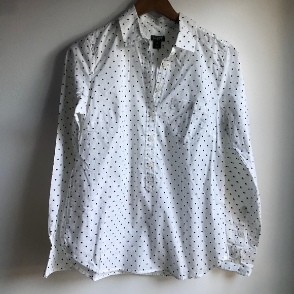NWT J. Crew BRAND NEW Women’s Polka Dot Blouse - Picture 2 of 7
